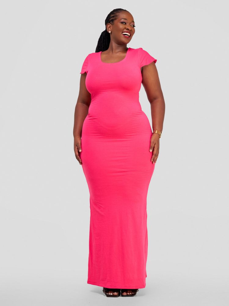 Leena Maxi Bodycon Dress Pink TULI Brands