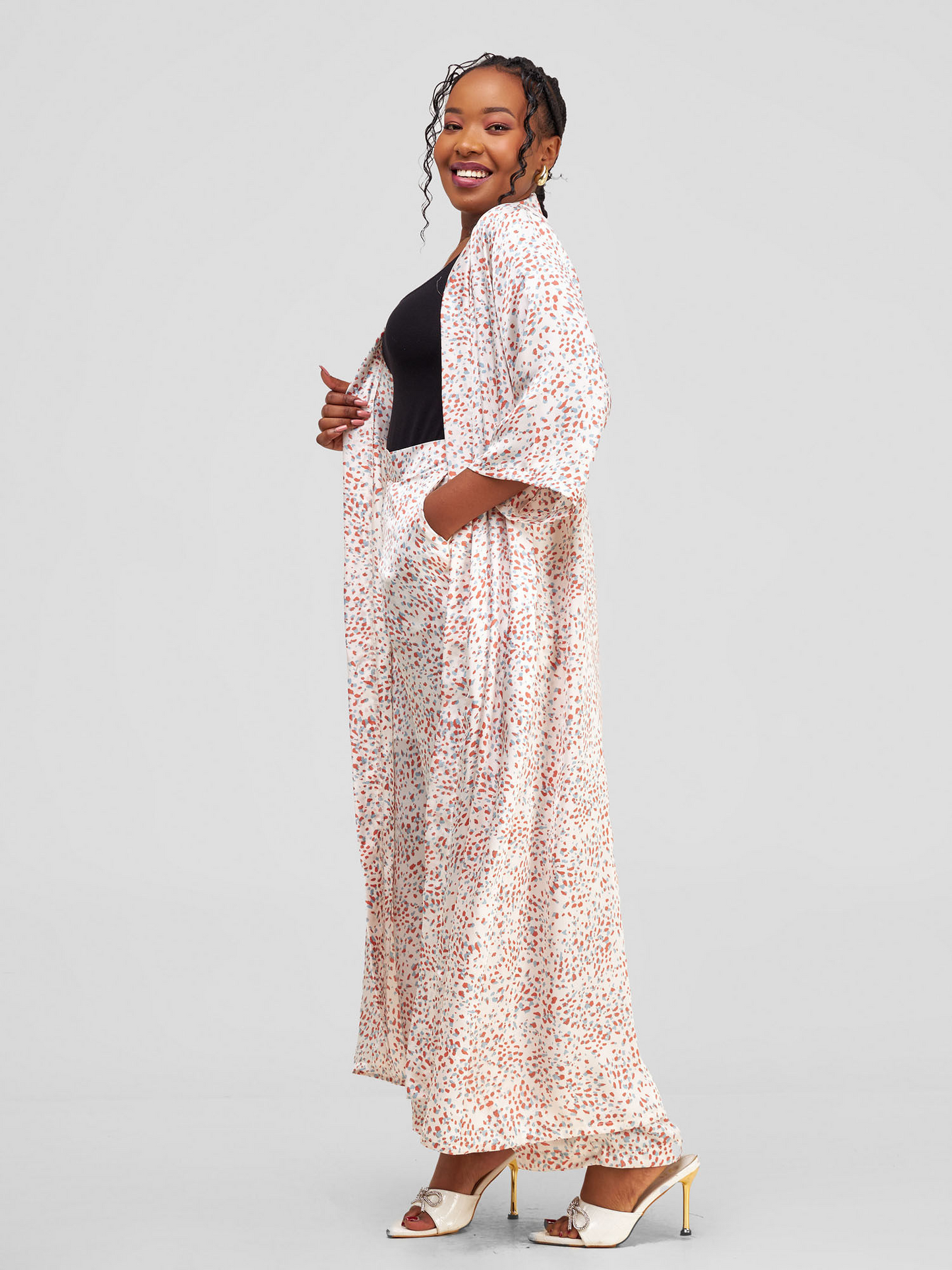 Lati Kimono - Off White Print