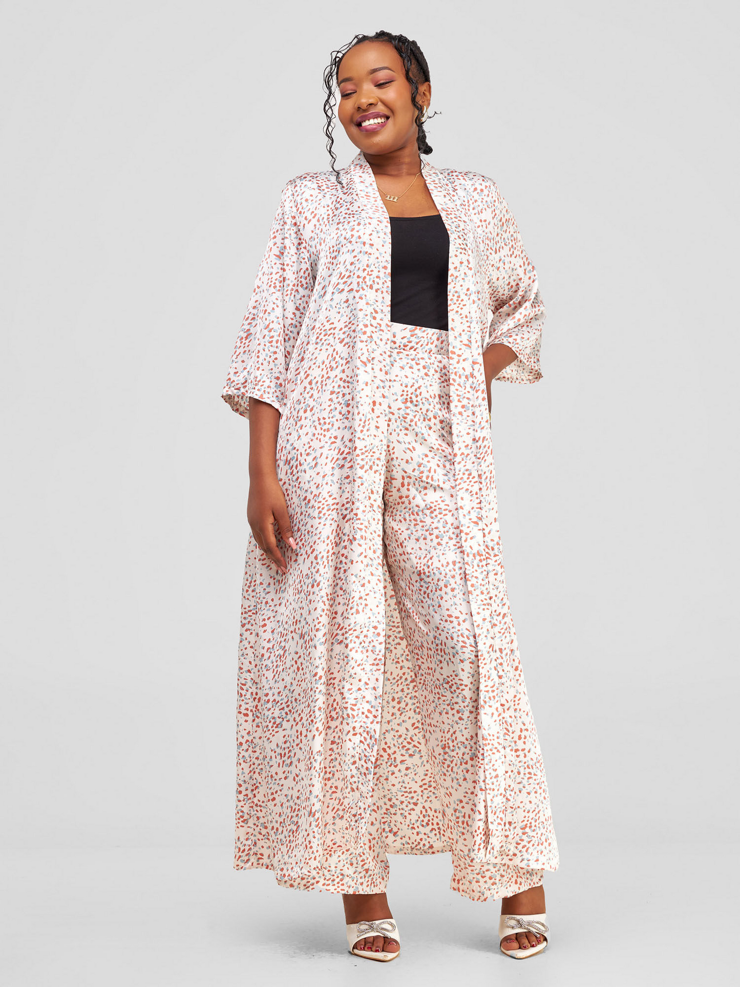 Lati Kimono - Off White Print