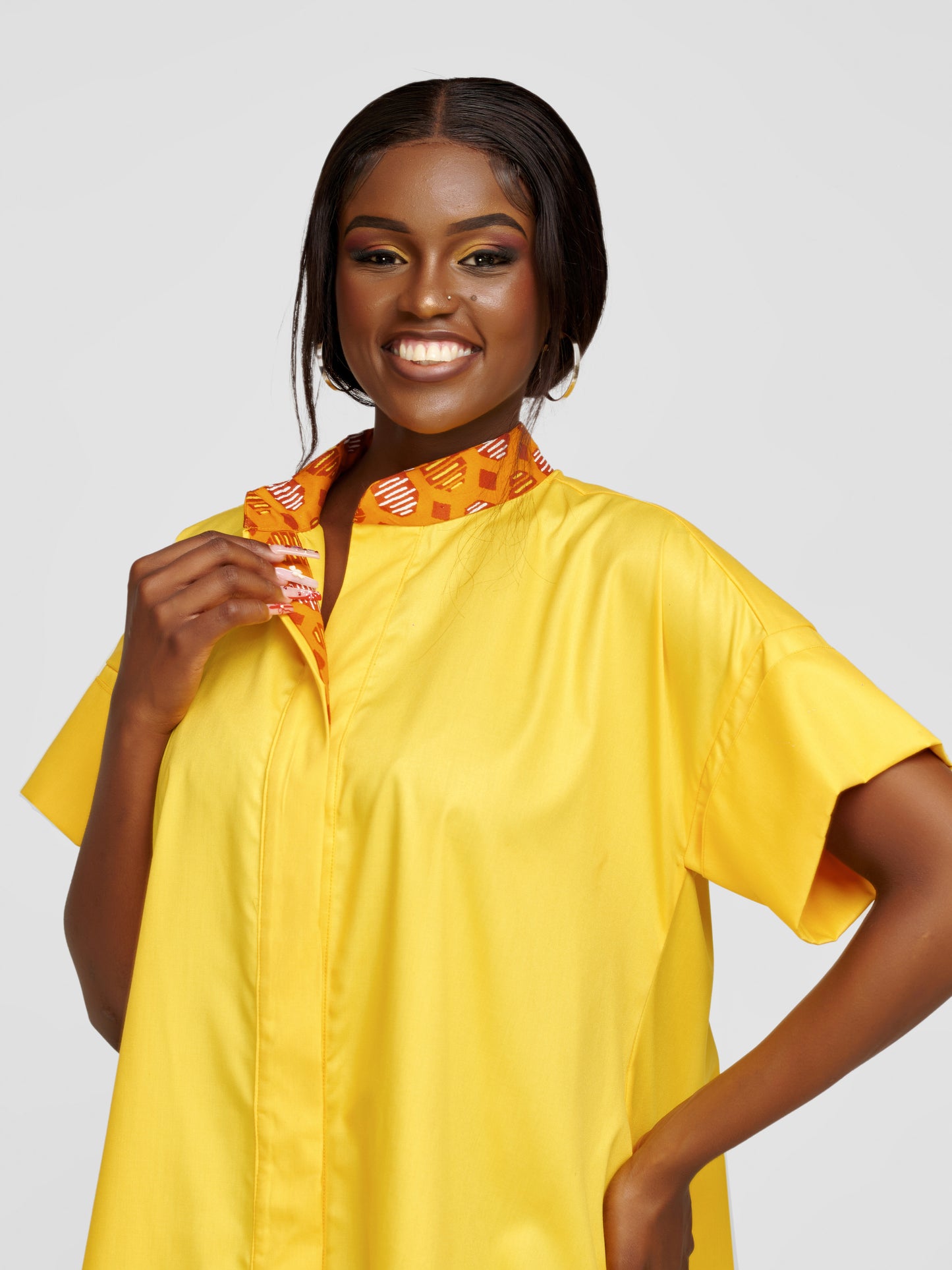 Amani Shirt Dress - Yellow