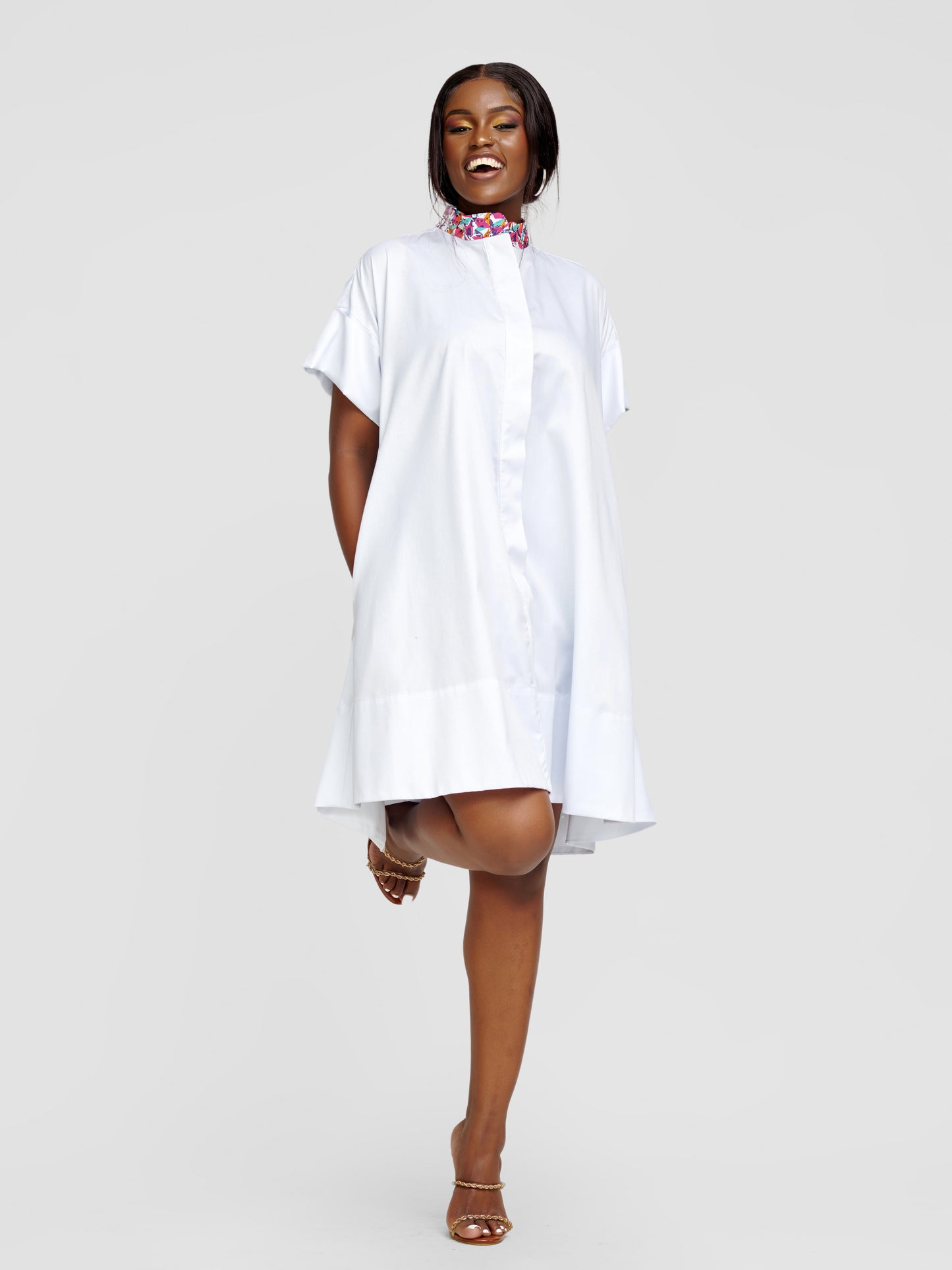 Amani Shirt Dress - White