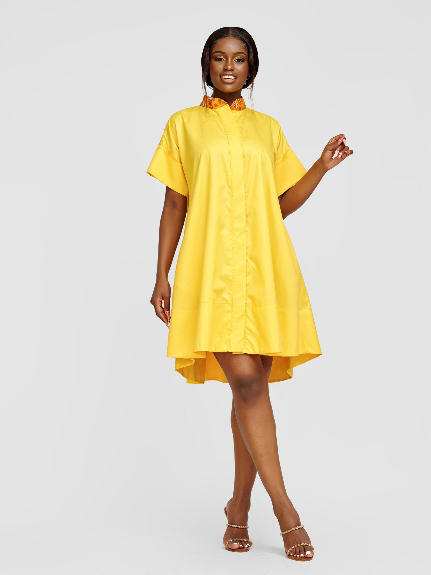 Amani Shirt Dress - Yellow