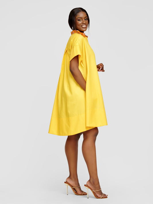 Amani Shirt Dress - Yellow