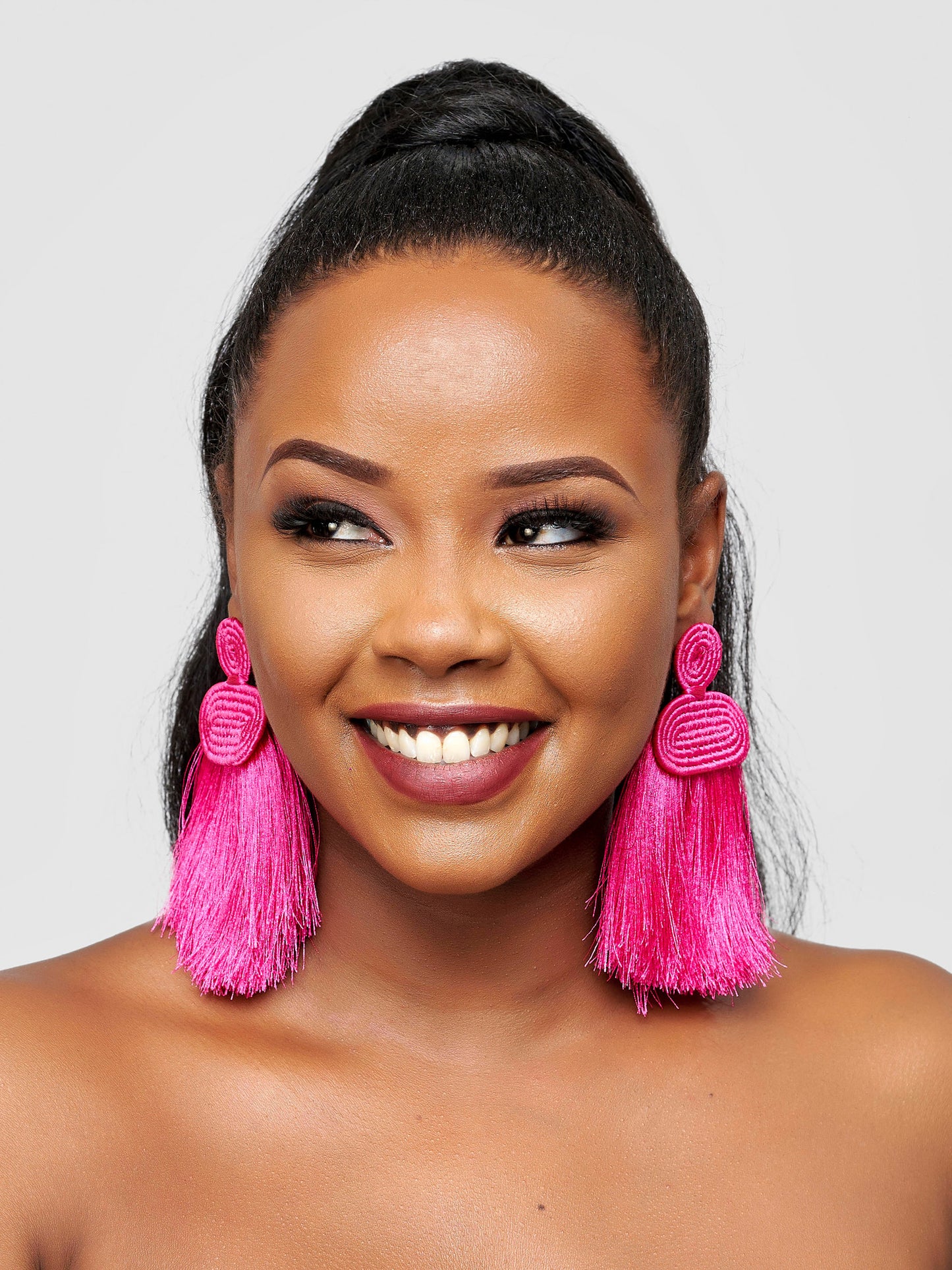 Liana Tassel Earrings - Pink